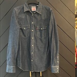 Levi's Blue Denim Western Shirt
